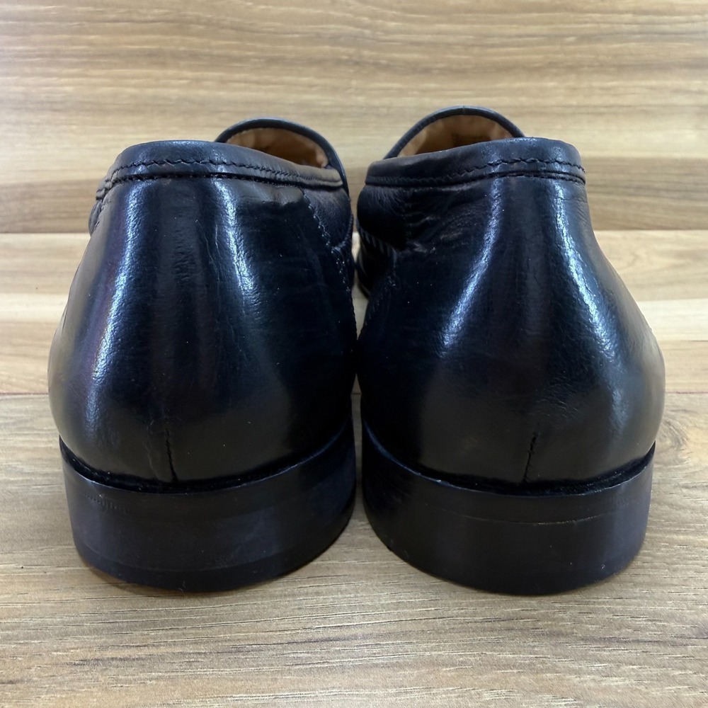 BRASSBOOT Walking Gloves Mens‎ 10.5 M Black Leather Tassel Loafers Dress Shoes - Picture 7 of 11